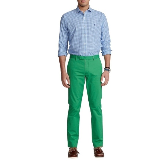 RALPH Lauren Slim Fit Blue Micro-Plaid Shirt Size L - Picture 3 of 8